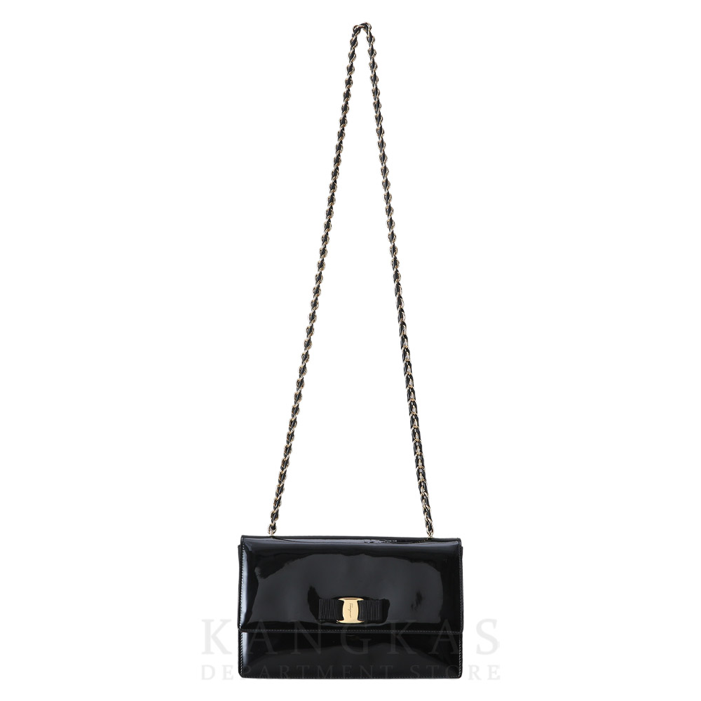 FERRAGAMO(USED)페레가모 페이던트 바라리본 체인 숄더백